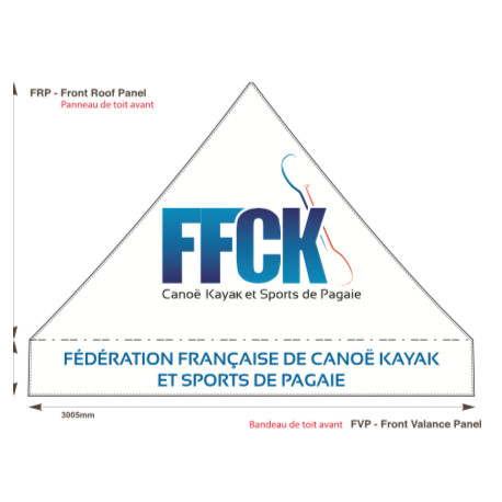 BARNUM FFCK 3X3 AVEC MURS BLANCS ET LESTS